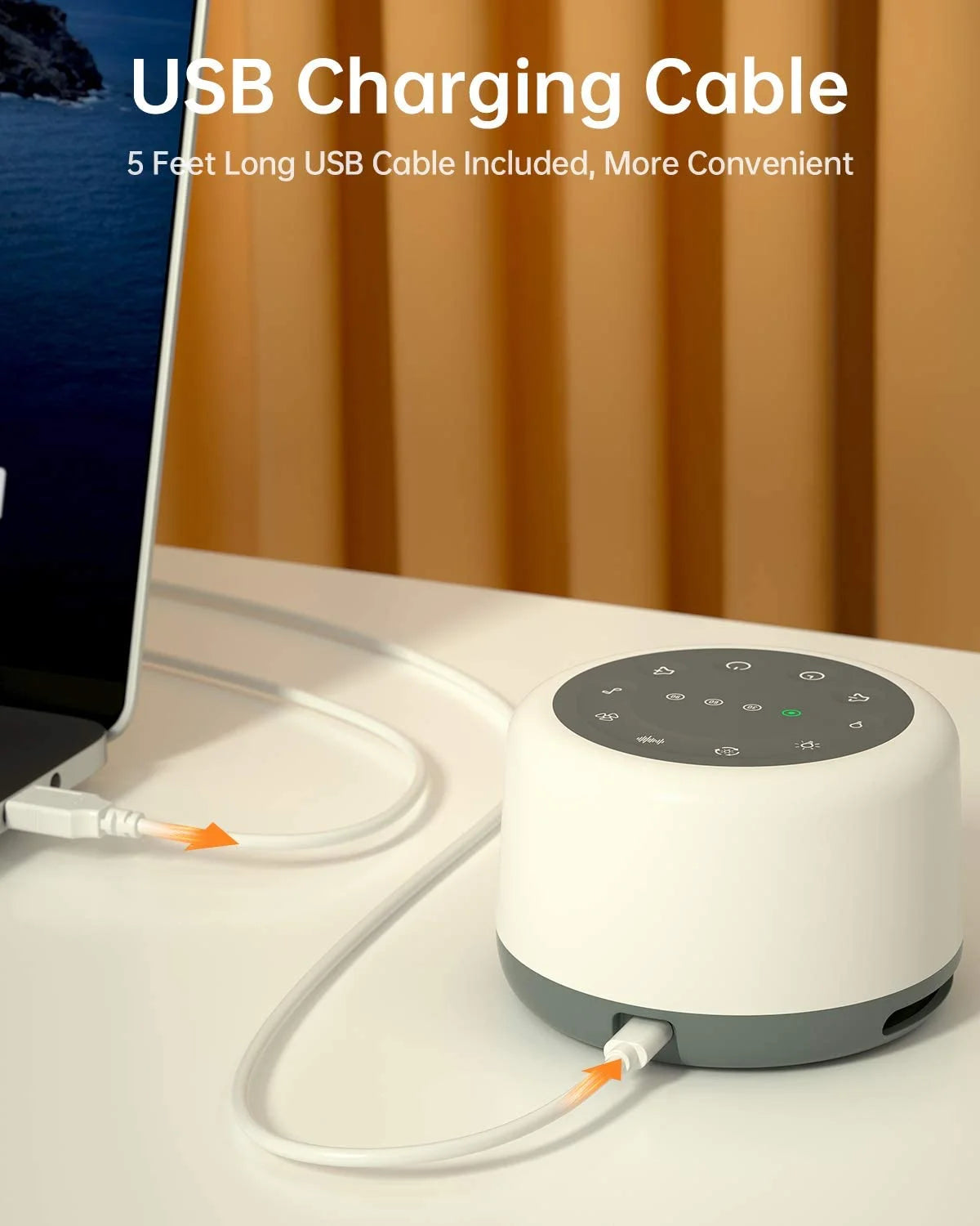 White Noise Machine for Sleeping Baby Adults Kids, Sound Machine with Night Light, 24 Soothing Sounds for Sleeping, Noise Maker for Bedroom Home Health