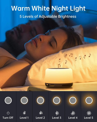 White Noise Machine for Sleeping Baby Adults Kids, Sound Machine with Night Light, 24 Soothing Sounds for Sleeping, Noise Maker for Bedroom Home Health